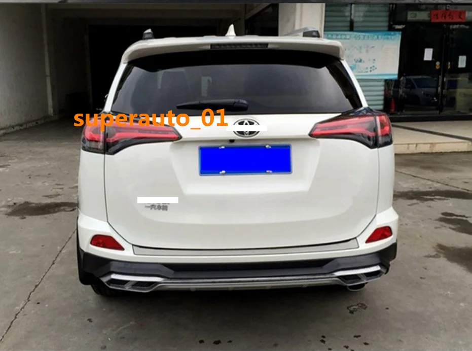 Черная и серебристая Задняя накладка на бампер Защитная крышка для Toyota RAV4 RAV 4