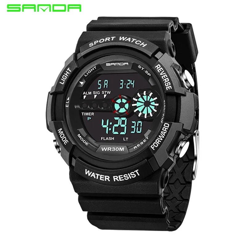 

New Mens Watches SANDA Sports Digital Watch Men Fashion Waterproof Led Electronic Military Wrist Watch for Men Relogio Masculino