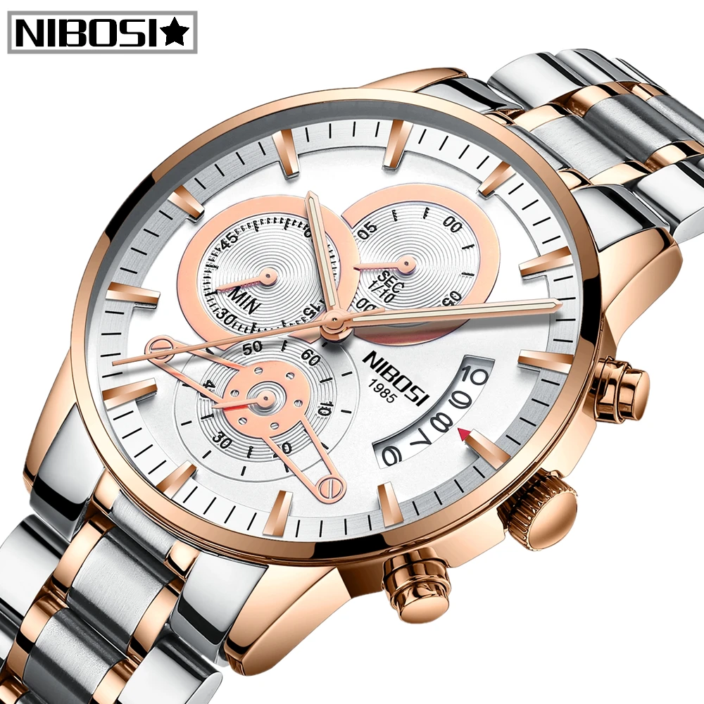 

Fashion New Design NIBOSI Relogio Masculino Mens Watches Top Brand Luxury Business Men Watch Waterproof Sport Quartz Watch Men