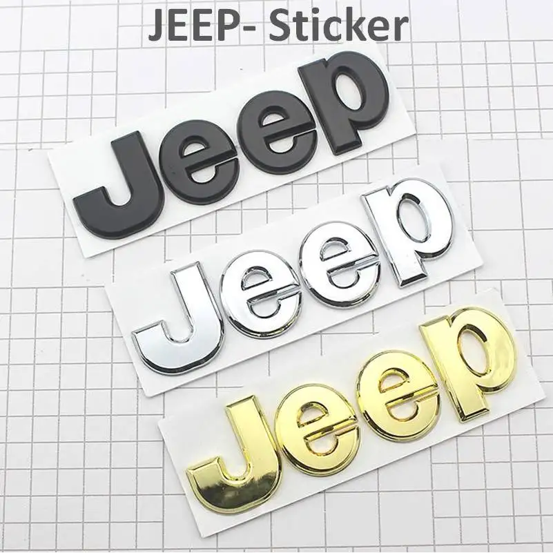 

Jeep Emblem 3D Metal Chrome JEEP Sticker for Jeep Compass Patriot Commander Wrangler SUV four wheeldrive sticker