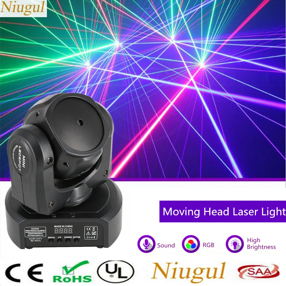 

60W RGB Moving Head Laser Light/DMX Sound Control Linear Beam Effect Stage Lighing/Scan Laser Projector For Disco DJ Party Show