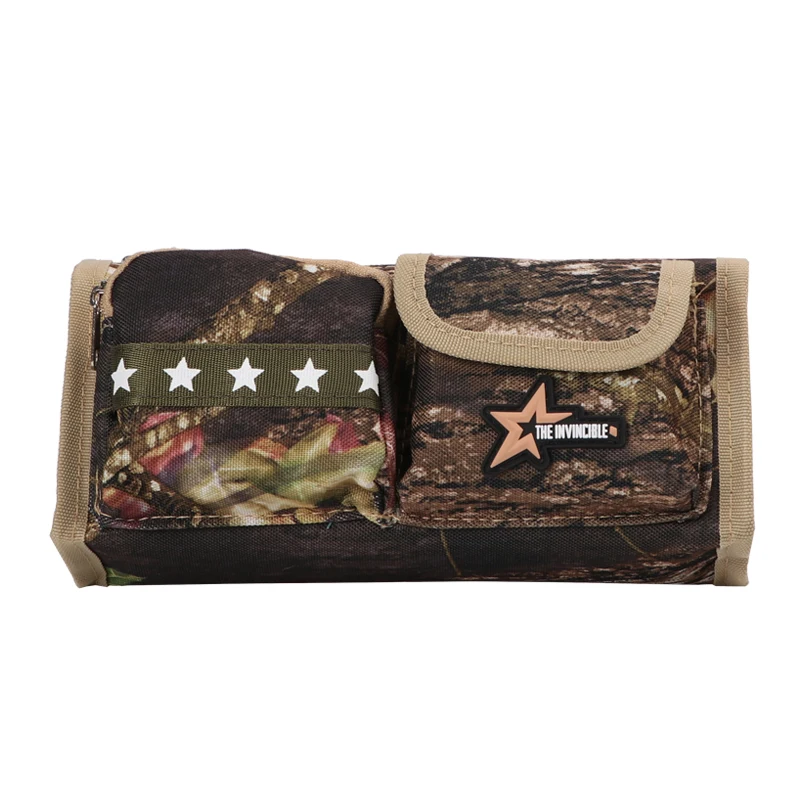 Cool camouflage multi pocket high capacity durable star zipper oxford army pencil case for boy
