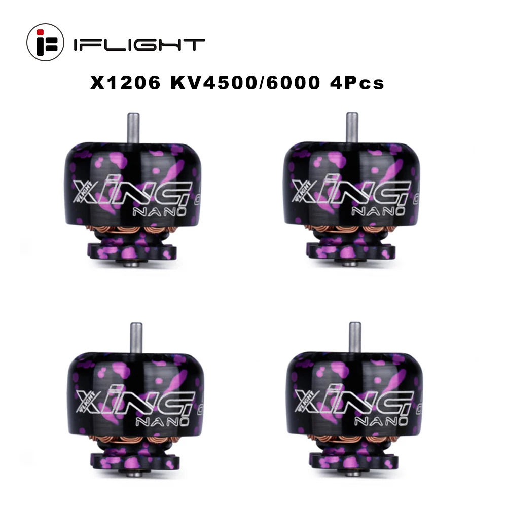 4 шт. iFlight XING NANO X1206 4500KV 6000KV 2-4S CW резьба бесщеточный двигатель для радиоуправляемого дрона FPV Racing Cine woop зубочистка