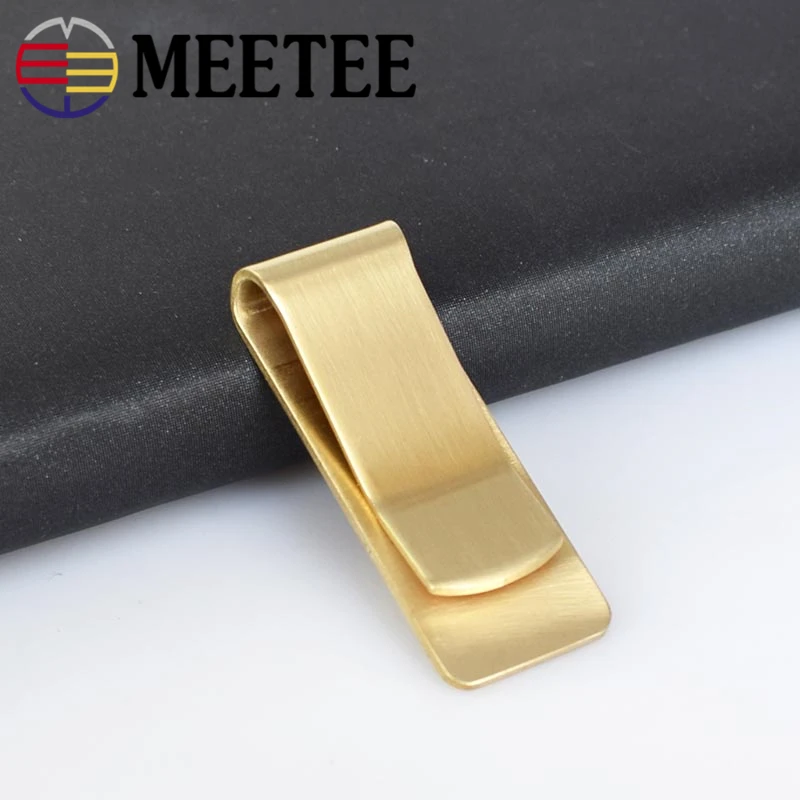 2 шт. Meetee 50*20 мм Ретро латунная Толстая стильная пряжка кошелек для мужчин и женщин