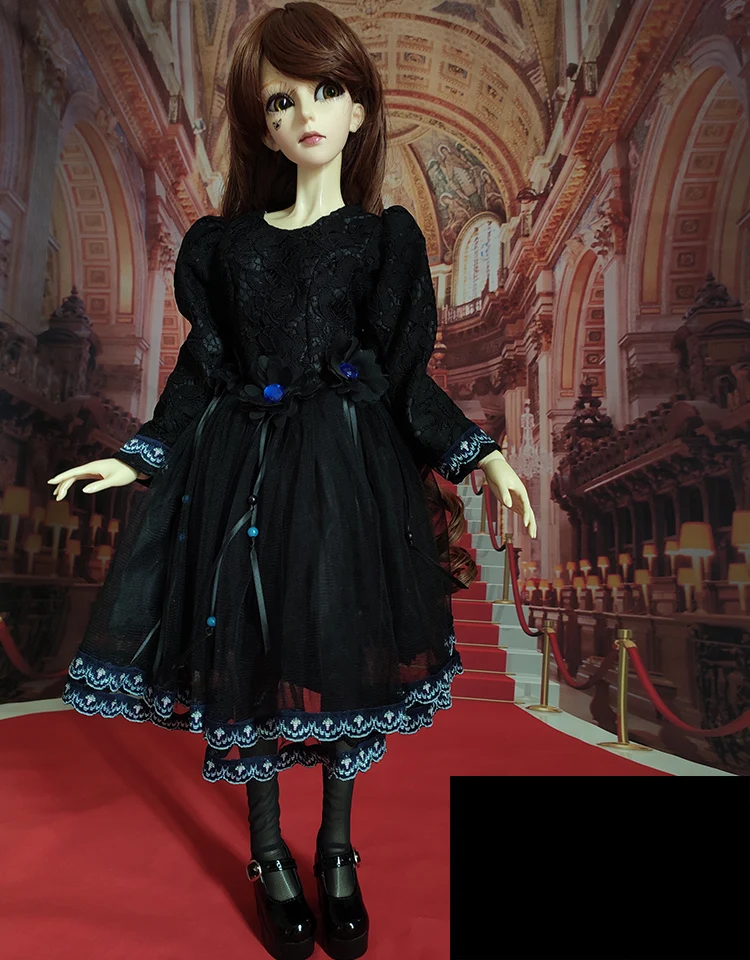 1/4 1/3 BJD платье+ шляпа+ шарф Набор аксессуары для кукол для BJD/SD MSD SD13, не включает в себя куклы, обувь, парик и другие E2690