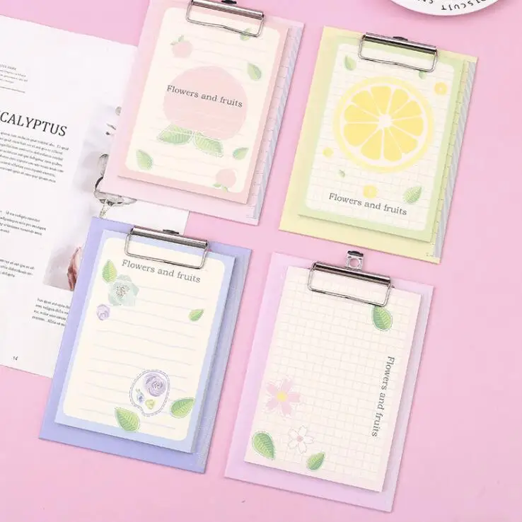 

New Arrival Kawaii Flowers And Fruits Memo Pads Clip Board Message Paper Notes Paperlaria Daily To Do List Planner Stationery