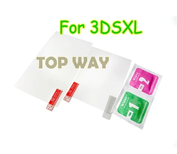 

2sets Replacement Top Tempered Glass LCD Screen Protector Bottom PET Clear Full Cover Protective Film for Nintendo 3DS XL LL