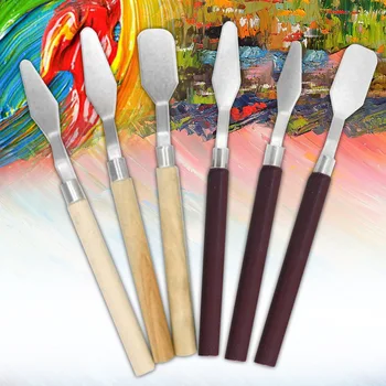 

1pc DIY Palette Knife Ergonomic School With Handle Drawing Manual Tools Home Mixing Scraper Oil Painting Stationery Art Supplies