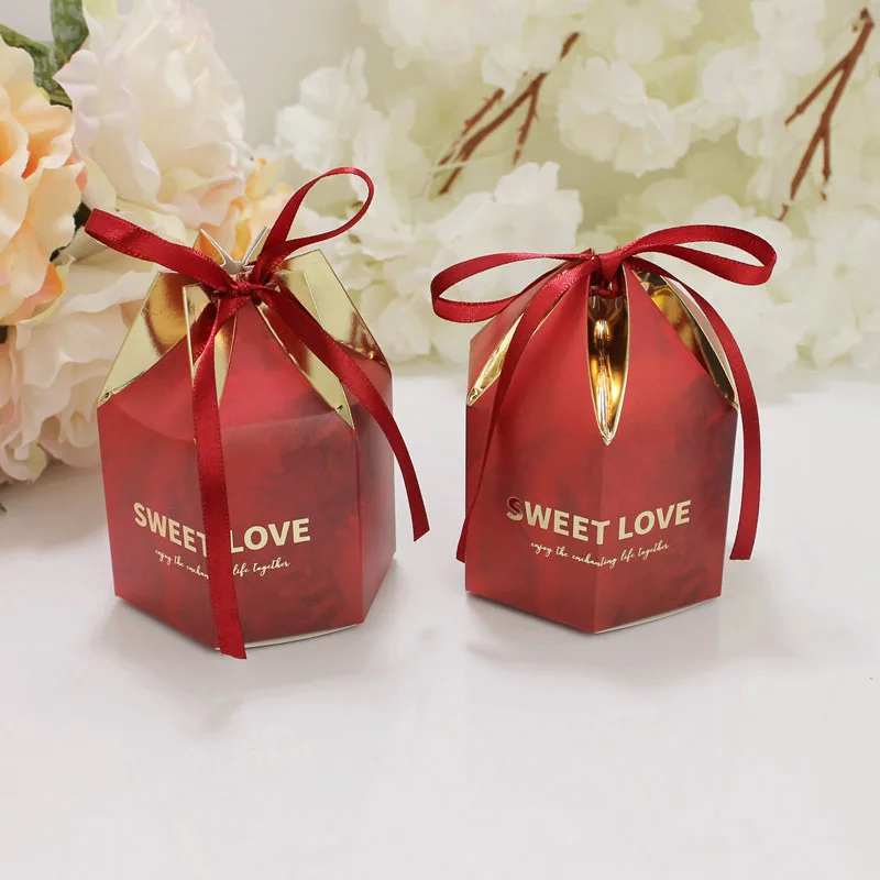 

10pcs Favor Candy Gift Boxes 7x4x9cm Wedding Party Baby Shower Candies Box Sweet Love Sugar Box Decor