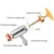 Rotatable Noodles Presser Kitchen Manual Pasta Stainless Steel Maker with 7 Moulds