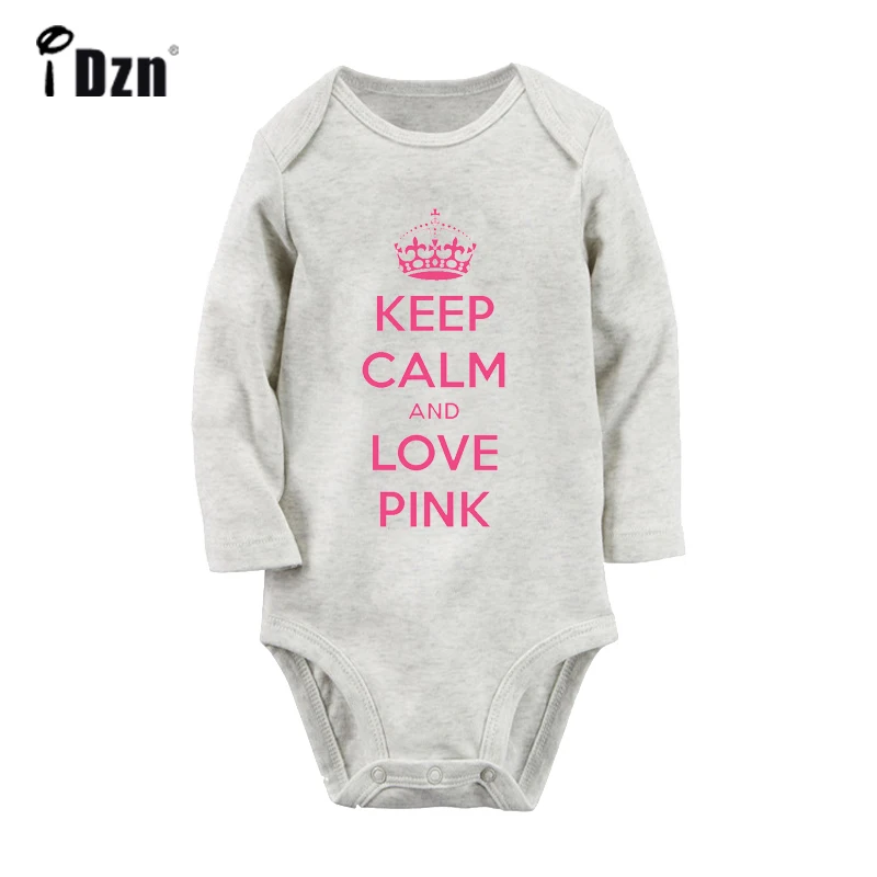 Zzz/дизайнерский Розовый боди для новорожденных с надписью «Keep Calm And Love Me sleep»; комбинезон для малышей; хлопковая одежда; подарок - Цвет: YbBaby328GC