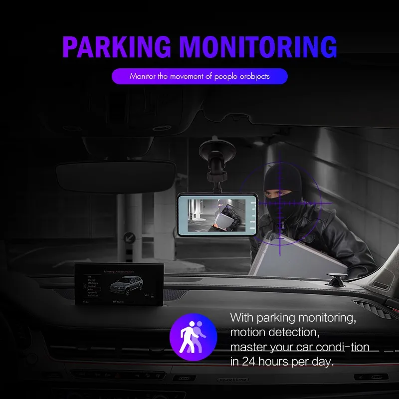 Новое поступление присоска 3,6 дюймов 1080P HD вождения dvr/dash камера автомобиля Dash Cam FHD приборная панель камера 170 вождения DVR автомобиля рекордер