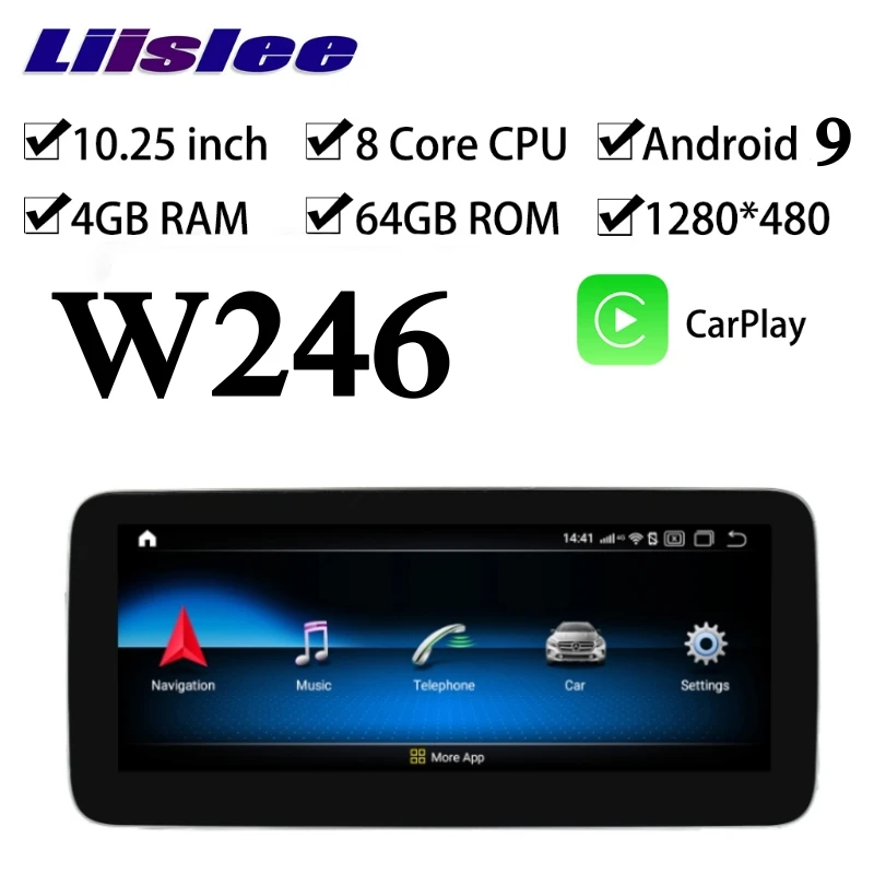 

Для Mercedes Benz MB B Class W246 B180 B200 B220 2011 ~ 2019 беспроводной CarPlay Style навигатор NAVI автомобильный Мультимедиа GPS аудио радио