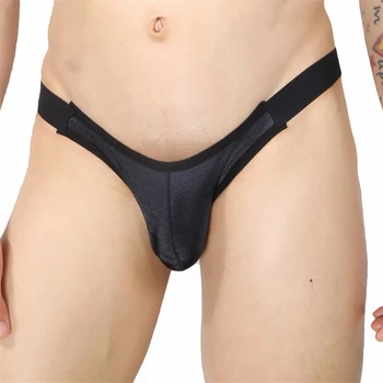 

Men Sexy Low Rise Elastic Underpants Briefs Gay Underwear Pouch Thong G-String Back Space Sexy Panties Low Waist Thong