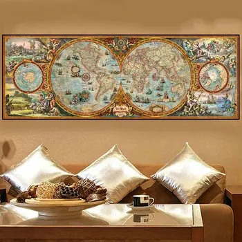 

Famous world map 5D Diamond Embroidery Diy Mosaic diamond Painting Cross Stitch Picture art Full Rhinestones Home Decor N218