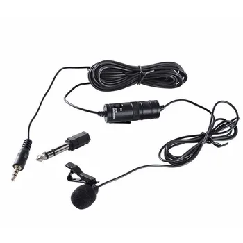 

BY-M1 3.5mm Audio Video Record Lavalier Condenser MIC Microphone for Smartphone Clip On Mic for iPhone Android Mac DSLR Cameras