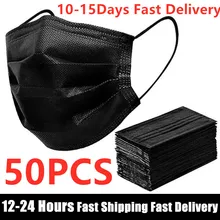 Máscara respirável descartável não tecida cor-de-rosa da máscara facial de 3 camadas das máscaras dos pces 50 máscara respirável com máscara elástica da boca do rosa adulto respirável do earband