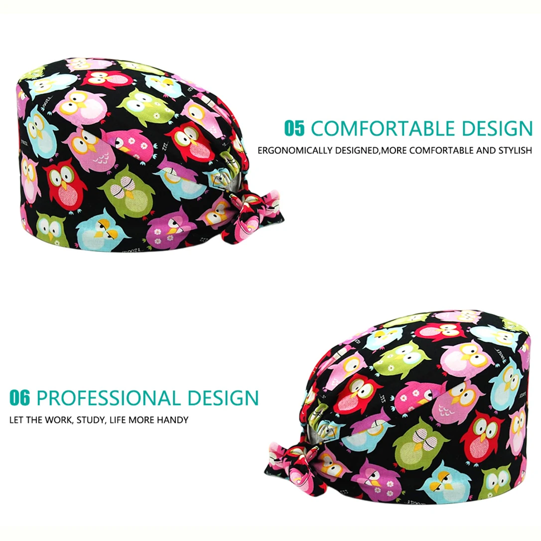 Medical Scrub Hats Unisex Dentistry Pet Medical Scrub Pharmacist Clinic Hat Dentist Lab Cap Nurse Surgical Working Caps Nursing Hats