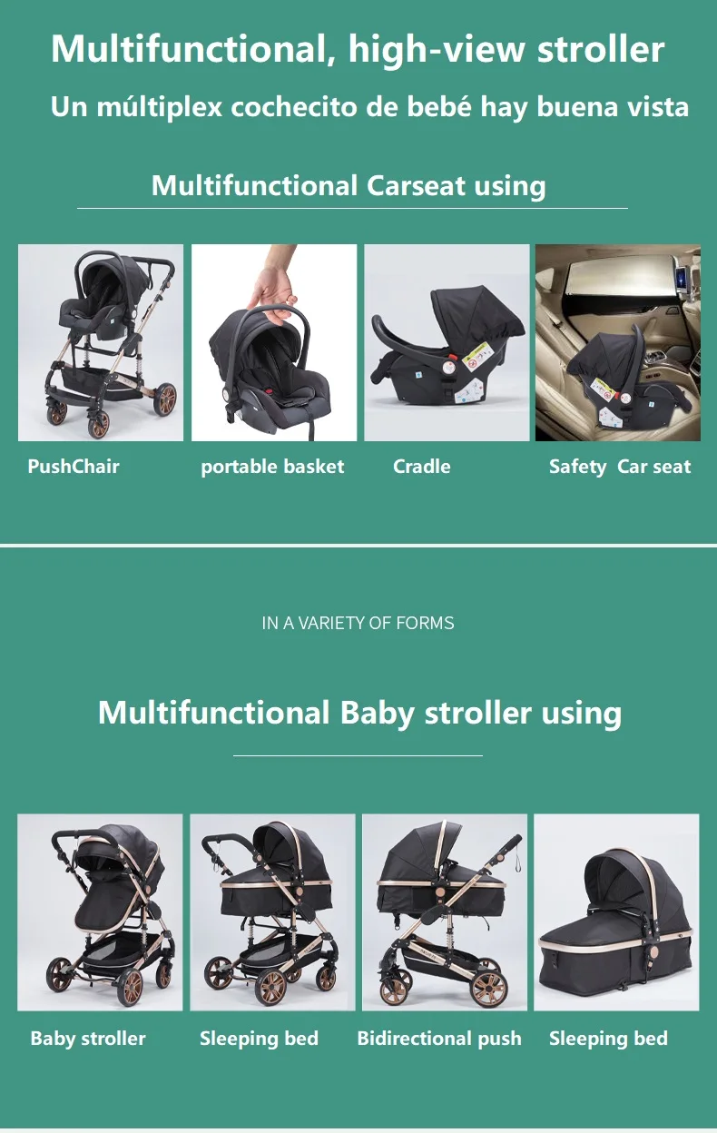 Baby Stroller 3 1 Newborn Luxury Portable High Landscape 4 Aliexpress