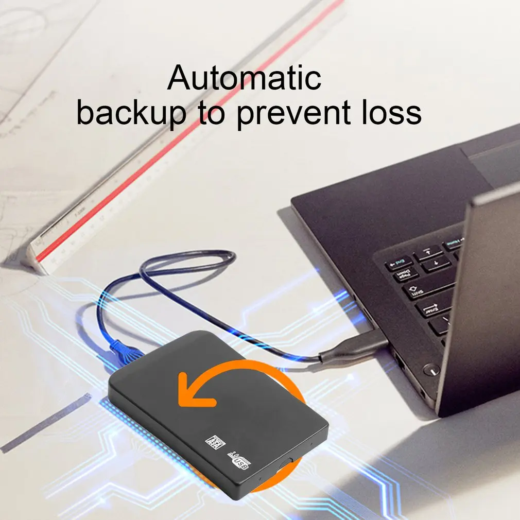 2,5 дюймовый внешний корпус для жесткого диска USB3.0 SATA жесткий диск черный чехол для ноутбука ПК Ультратонкий металлический