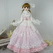 

1/6 1/4 1/3 Female Rabbit Dress Retro Lolita Dress Headwear Set for BJD SD PH TBL Action Figure Body Model