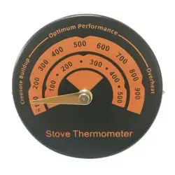 Fireplace Fan Temperature Magnetic Stove Thermometer Meter Thermometer with Sensitivity Probe Household Oven Barbecue Tool #W0