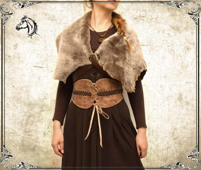 

Middle Ages Vintage Wide Belt Women Knight Armors Medieval Viking Pirate Costume for Adult Cosplay Women Fancy Props Accessories