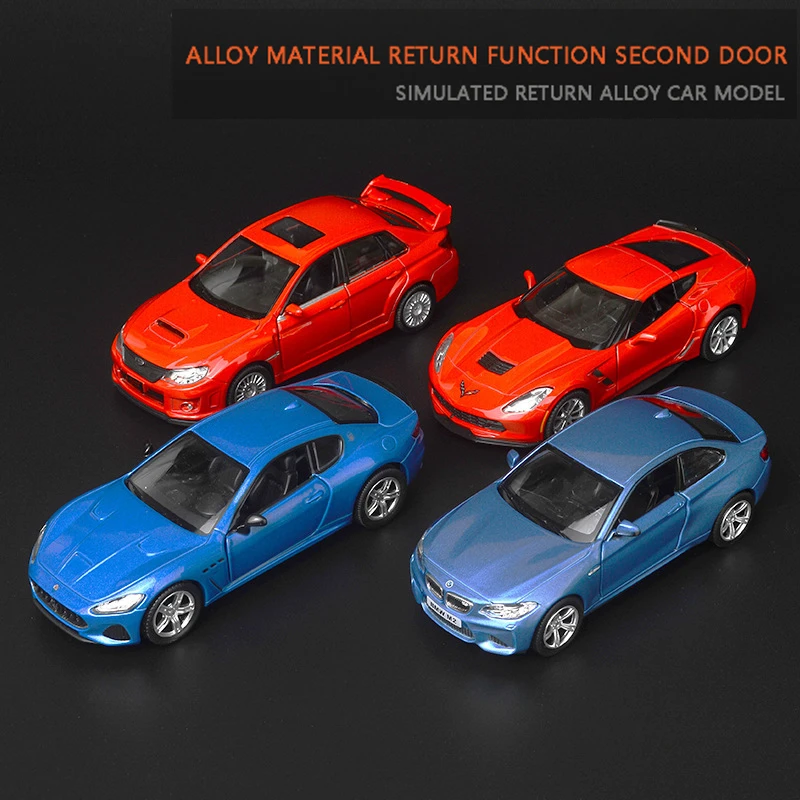 Hot Simulation 1: 36 Alloy Metal BMW M2 Car Model Diecast Wheels Toy Vehicles Model With Pull Back Vehicle Model Kids Toys Gifts