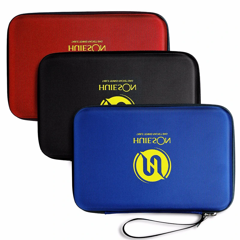 Huleson-funda rígida para raqueta de tenis de mesa, accesorio profesional, cuadrada, resistente al agua, de gran capacidad, para juego de doble raqueta