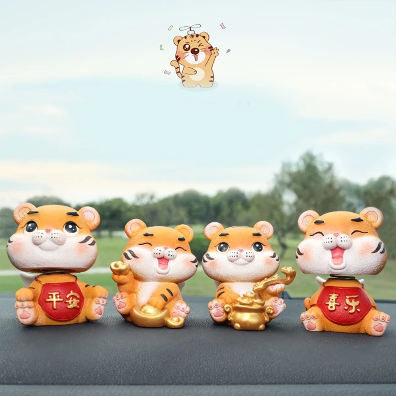 Miniature Tiger Figurine Mini Resin Statue Ornament Blessing Doll Decor for Home Garden Farmhouse Courtyard Car N12 21 | Дом и сад