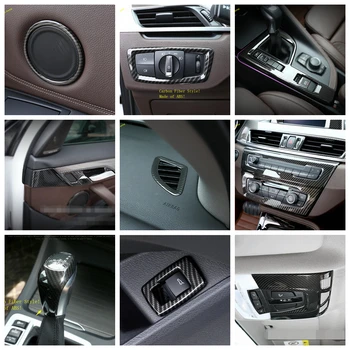 

Lapetus Carbon Fiber Look Interior Refit Kit For BMW X1 F48 2016 - 2020 Roof Reading Lamps / Air AC Panel / Gear Box Cover Trim