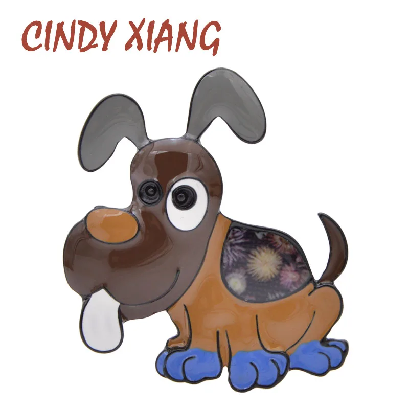 CINDY XIANG эмалированная брошь в виде собаки милый дизайн животных картонной | Отзывы и видеообзор