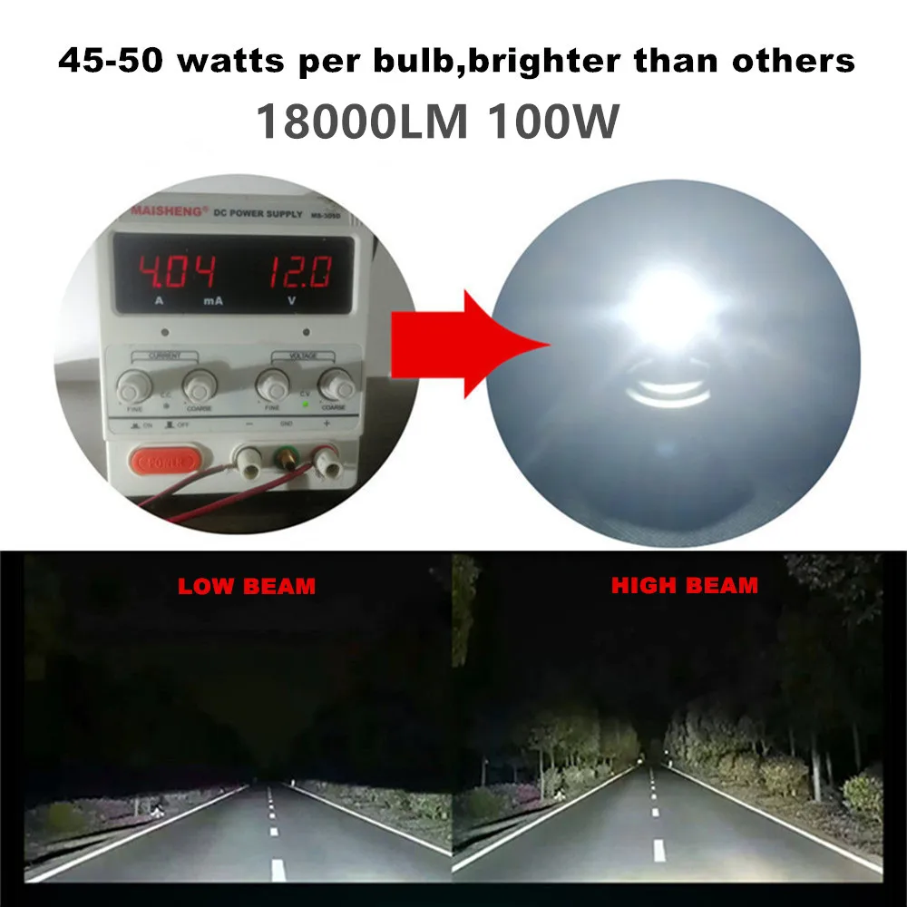 Inlong с чипами SAMSUNG H4 Led H7 Лампа 18000лм без ошибок Canbus H1 H8 H11 9005 HB3 9006 HB4 Автомобильная фара 6000K противотуманные фары
