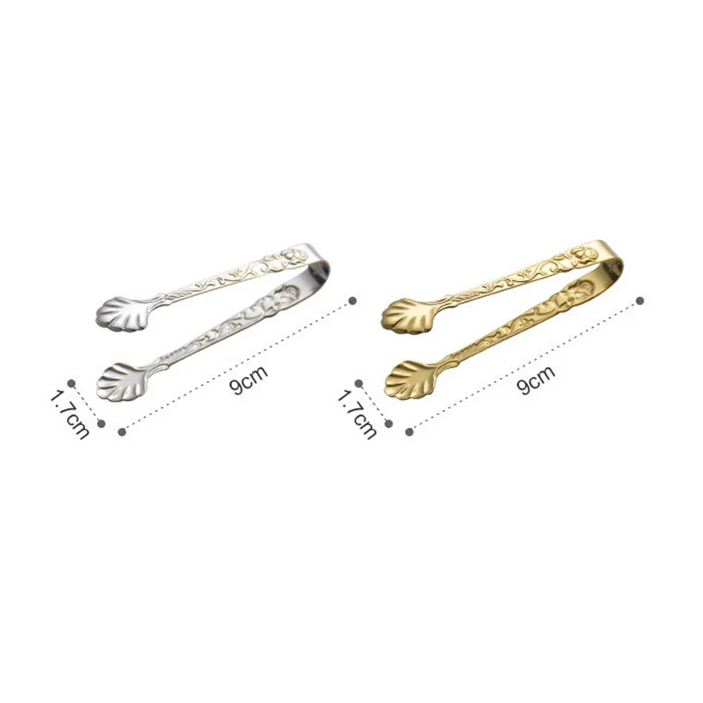 Stainless Steel Ice Cube Clips Sugar Tongs Foods BBQ Clips Ice Clamp Tool 1PC Bar Kitchen Serving Tong Kitchen Accessories stainless steel tongs