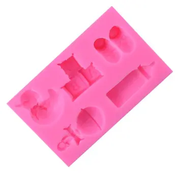 

Baby Shoe Feeding Bottle Silicone Fondant Mold Cake Chocolate Decorating DIY Kitchen Baking Tools