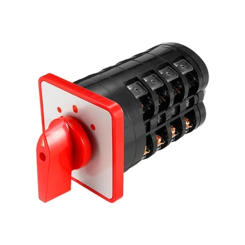 

uxcell Changeover Switch 3 Position Rotary Selector Cam Switch Panel Mount 16 Terminals Self-locking Ui 500V Ith 16A