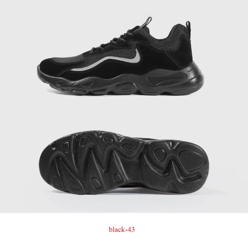 Xiaomi Youpin NEXTSHOES повседневная мужская обувь с толстой сеткой Удобная крутая черная универсальная Светоотражающая обувь - Цвет: size 43