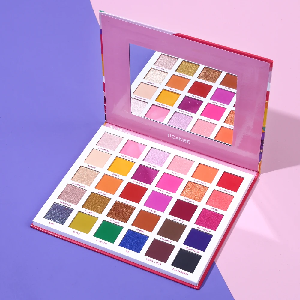 Ucanbe 30 Colors Fruit Pie Filling Eye Shadow Palette Makeup Kit