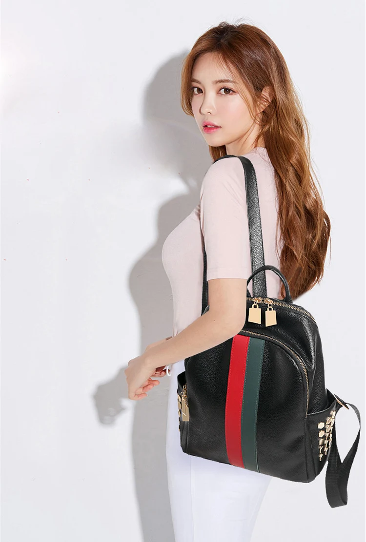 Роскошный дизайнерский женский рюкзак из искусственной кожи от известного бренда, Женская Повседневная сумка на плечо, школьная сумка для подростков, модные женские сумки