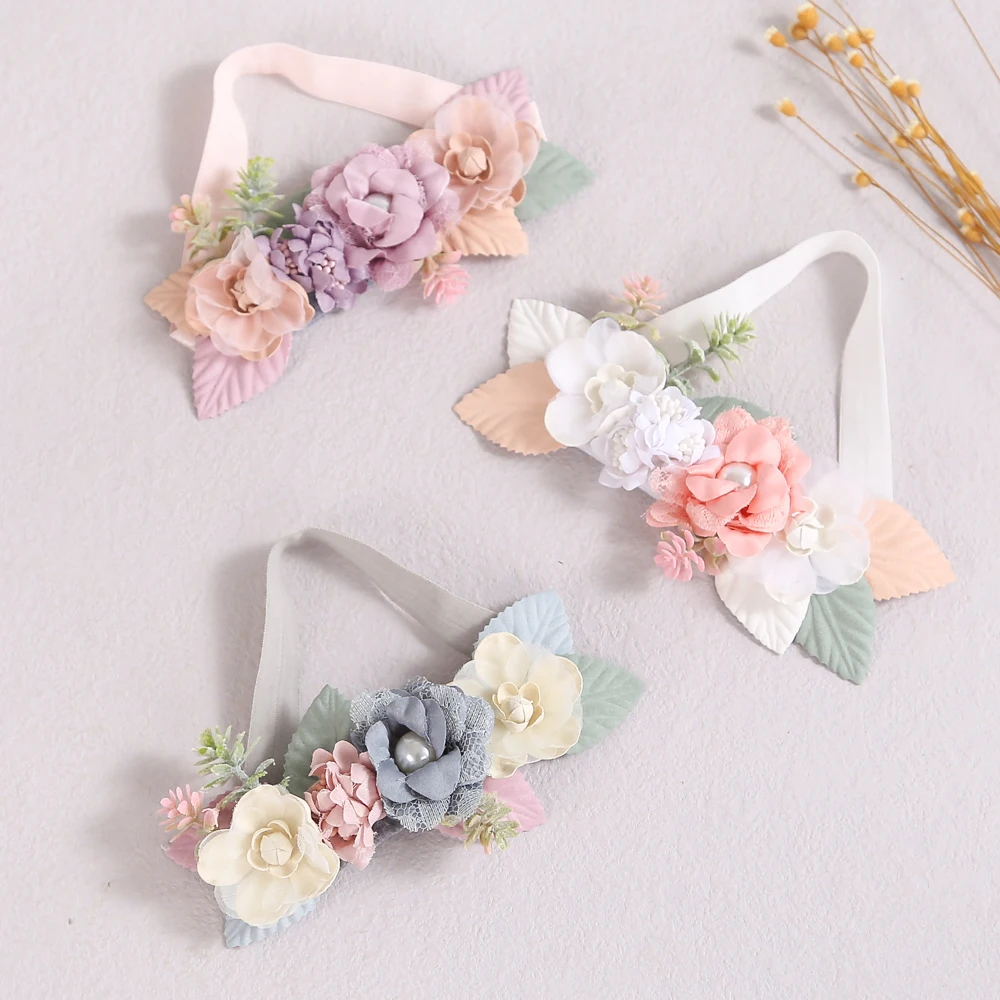 boots baby accessories	 Fashion Florals Headband Newborn Baby Elastic Princess Hairbands Child Kids Hair Accessories Photography Prop Infant Headwear designer baby accessories