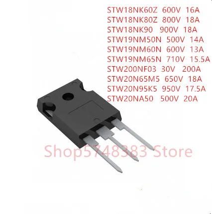 10 шт./лот STW18NK60Z STW18NK80Z STW18NK90 STW19NM50N STW19NM60N STW19NM65N STW200NF03 STW20N65M5 STW20N95K5 STW20NA50 TO-247 |