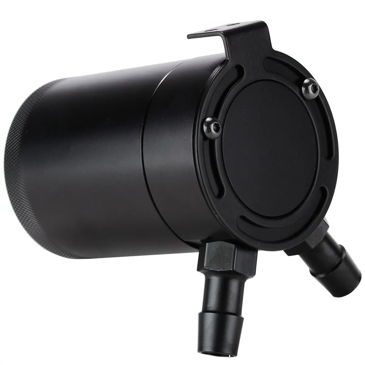 3/8" NPT Inlet Outlet 2-Port Compact Car Baffled Oil Catch Can Tank Universal For intercooler