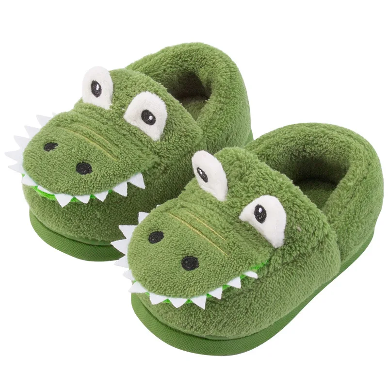 

Home Cotton Slippers 1-3 Years Old Autumn And Winter 2 Children Anti-slip Indoor Baby Girls BOY'S Cartoon Bag with Cotton-padded