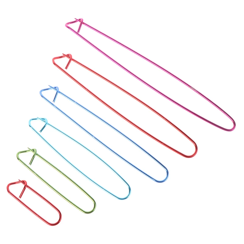 6pcs 마커 스티치 홀더 바늘 클립 공예 안전 핀 뜨개질 크로 셰 뜨개질 짜기 바느질 도구