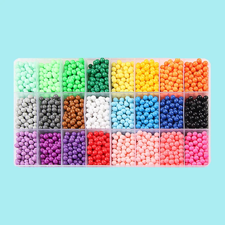 36 colors 5mm Set 12000pcs Refill Beads Puzzle Crystal DIY Water Spray Beads Set Ball Games 3D Handmade Magic Toys For Children 25