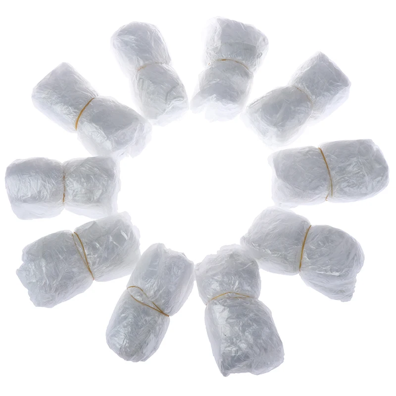 

100Pcs Waterproof Disposable Shoe Covers Rainy Day Carpet Floor Protector Thick Cleaning Shoe Cover Transparent Overshoes