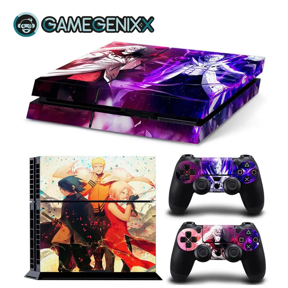 GAMEGENIXX Skin Sticker Protective Vinyl Decal for PS4 Console and 2 Controllers- Naruto