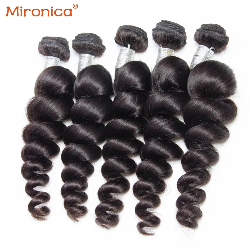 Pacotes de Onda Pacotes de Cabelo Extensões do Cabelo Mironica Cabelo Polegada Solta Brasileira 100% Humano só Remy 1 3 4 Trama Dupla 30 40 14 humano só remy 1 3 4 extensões do cabelo humano trama dupla