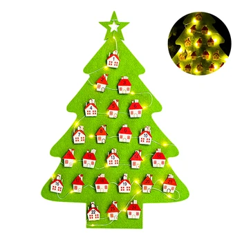 

Lighted Felt Christmas Calendar Christmas tree Calendar Advent Countdown Calendar Wall Calendar