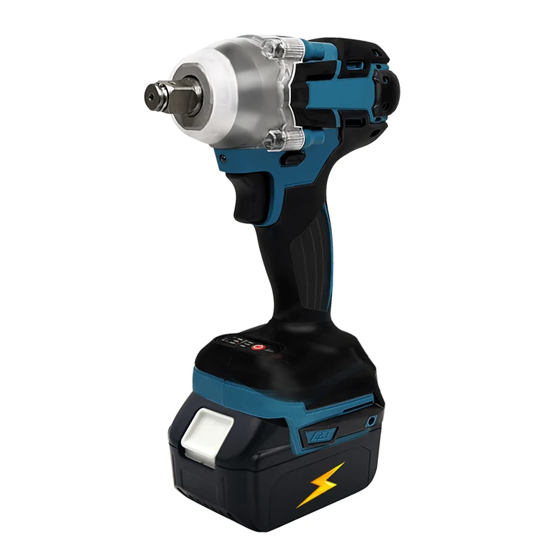 

18V Impact Wrench Brushless Cordless Electric Wrench Power Tool 520N.m Torque Rechargeable With One Lithium Battery